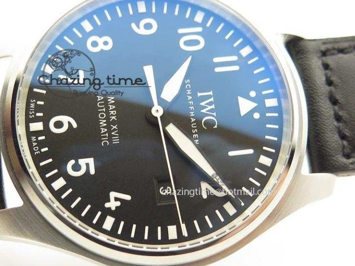 MIROTIME 0313 Mark XVIII IW327001 V6F Best Edition Black Dial On Black Leather Strap A Tailored 7307